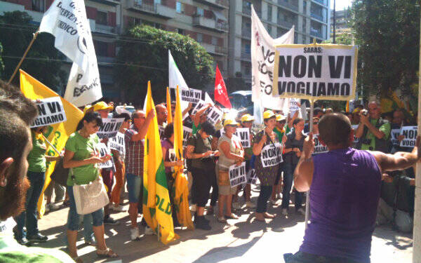 Manifestazione a Cagliari contro trivelle Arborea