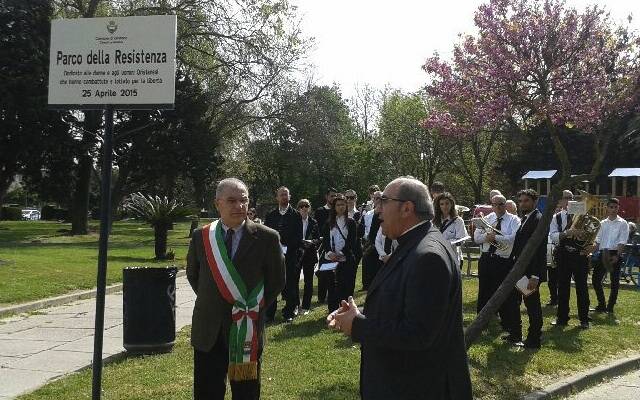 Oristano - Intitolazione Parco resistenza