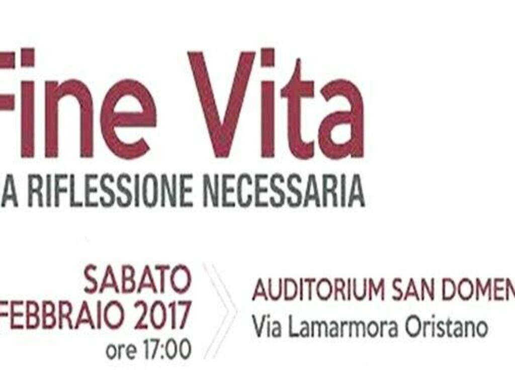 Oristano - Convegno Fine vita EVIDENZA