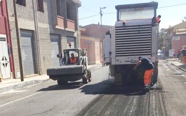 Cabras - lavori strade provinciali