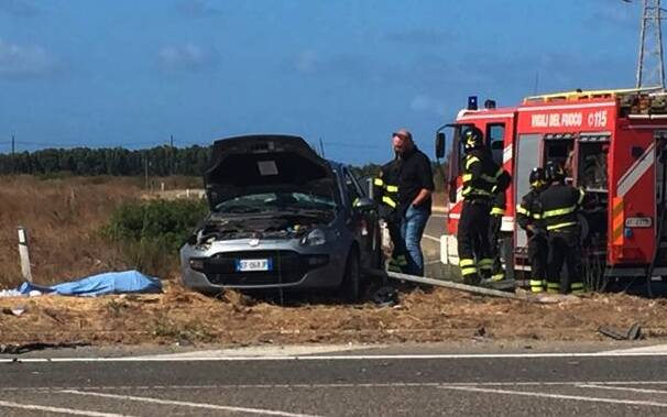 Oristano Santa Giusta Abba Rossa Incidente morto