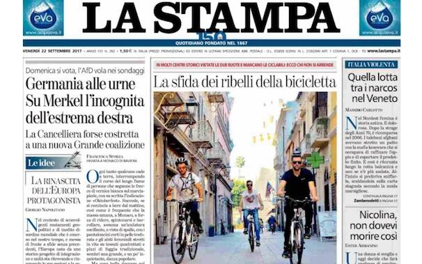 La Stampa - Bici a Oristano