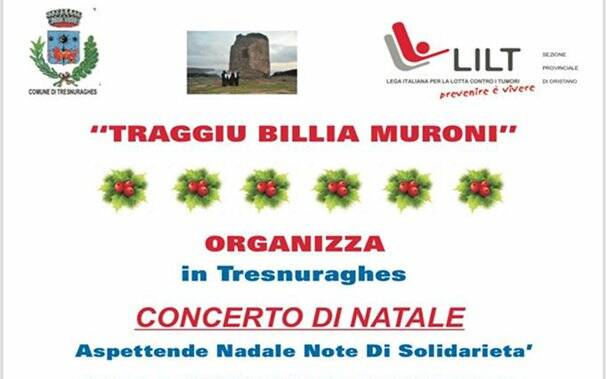 Tresnuraghes - concerto di Natale LILT Oristano EVIDENZA