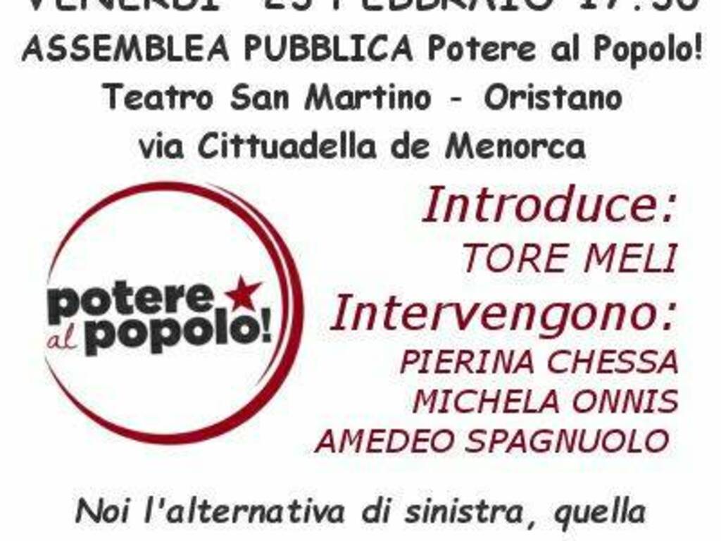 Oristano - Potere al popolo - Assmblea pubblica