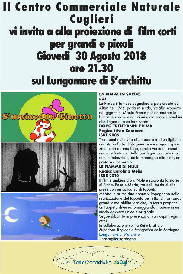 FILM CORTI PER BAMBINI cuglieri s'archittu