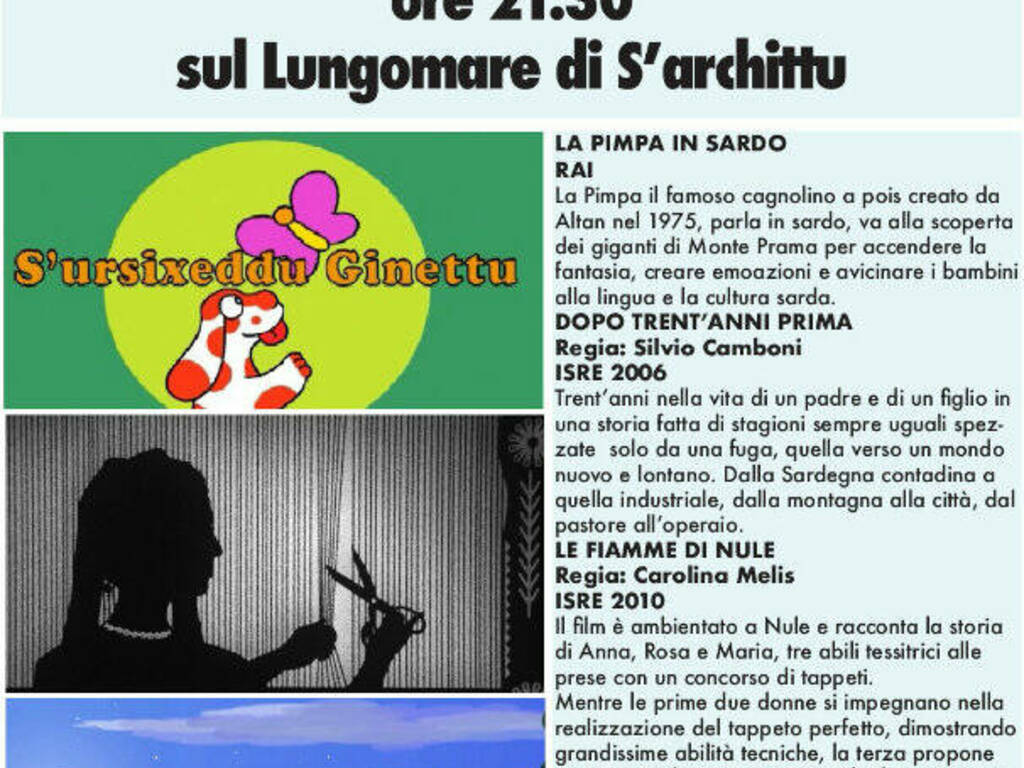 FILM CORTI PER BAMBINI cuglieri s'archittu