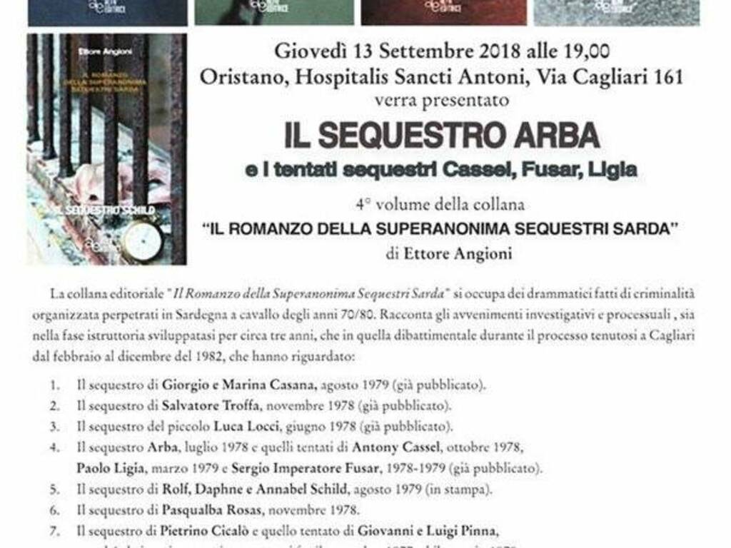 Oristano - presentazione libro Gavelli