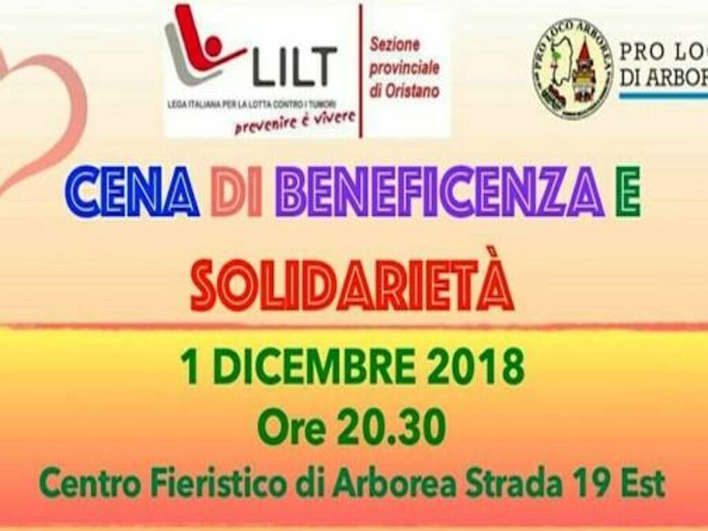 Arborea - Cena beneficenza