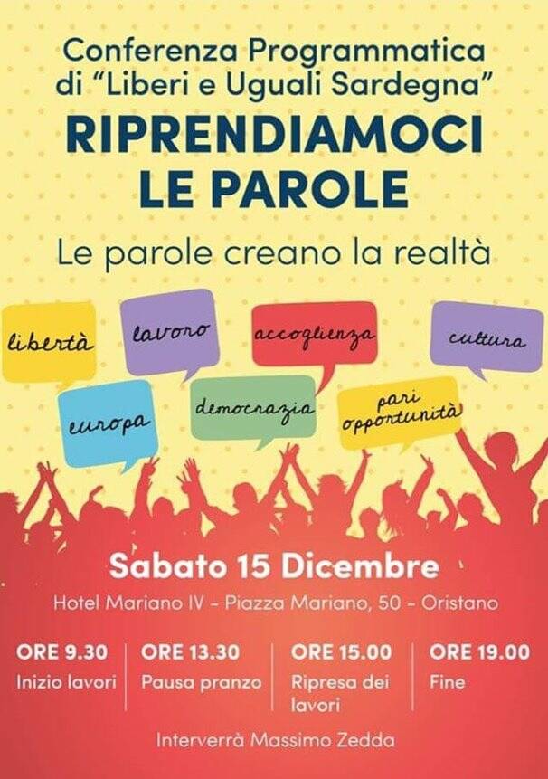 Oristano - liberi e uguali - conferenza programmatica