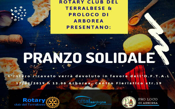 Locandina pranzo solidale oftal arborea