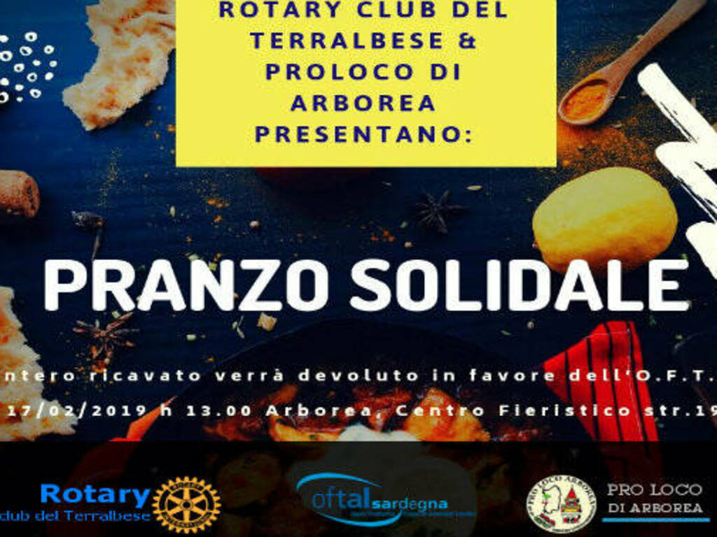 Locandina pranzo solidale oftal arborea