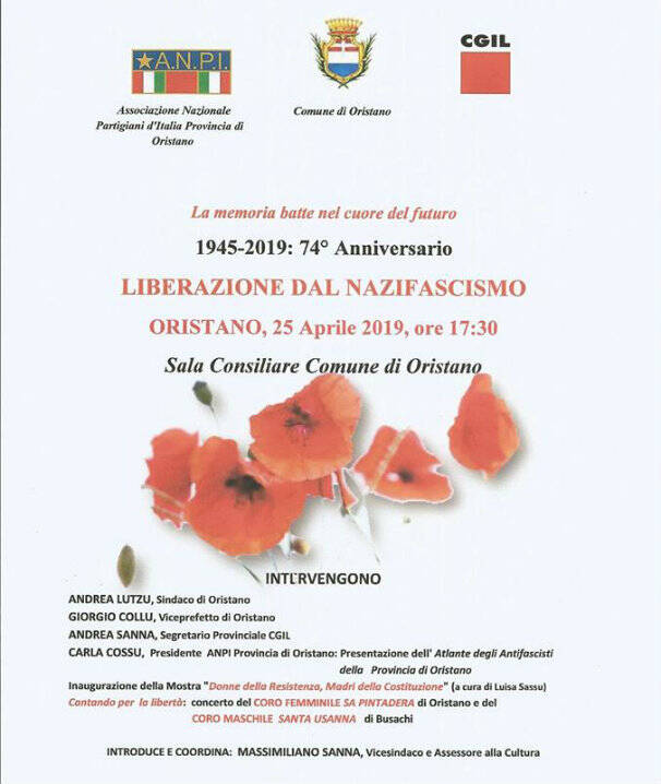 Oristano- liberazione locandina