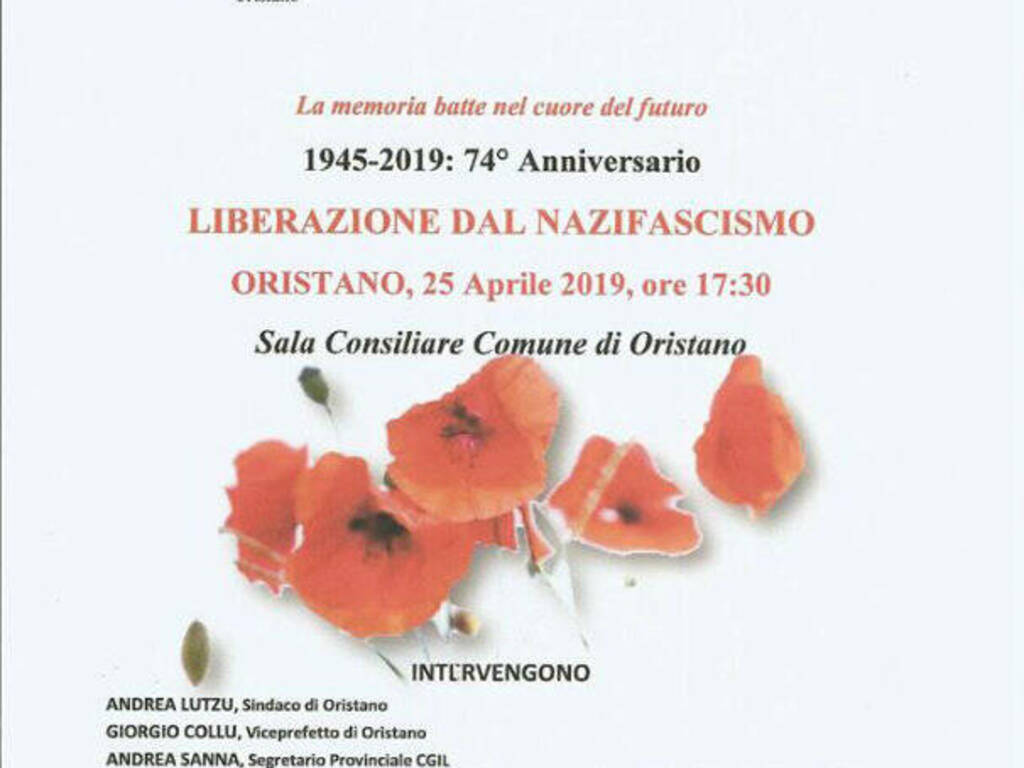 Oristano- liberazione locandina