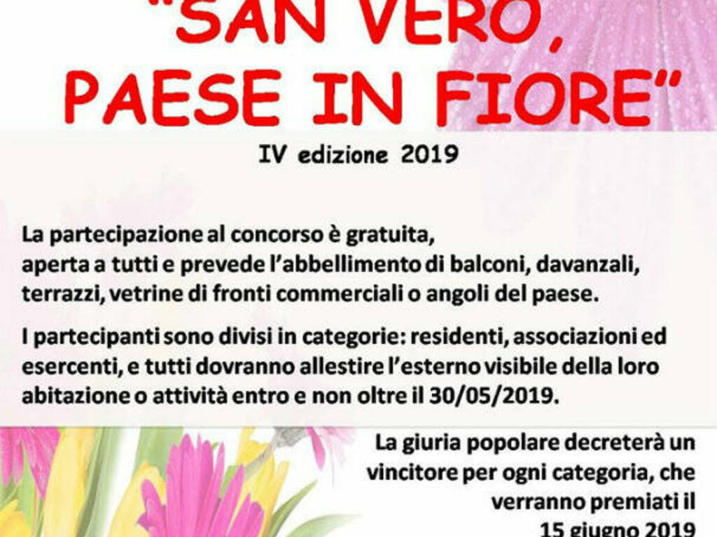 Locandina san vero in fiore