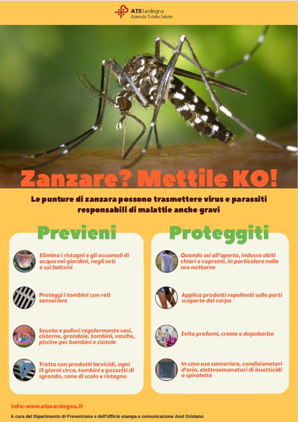 Zanzare - locandina Assl - protezione