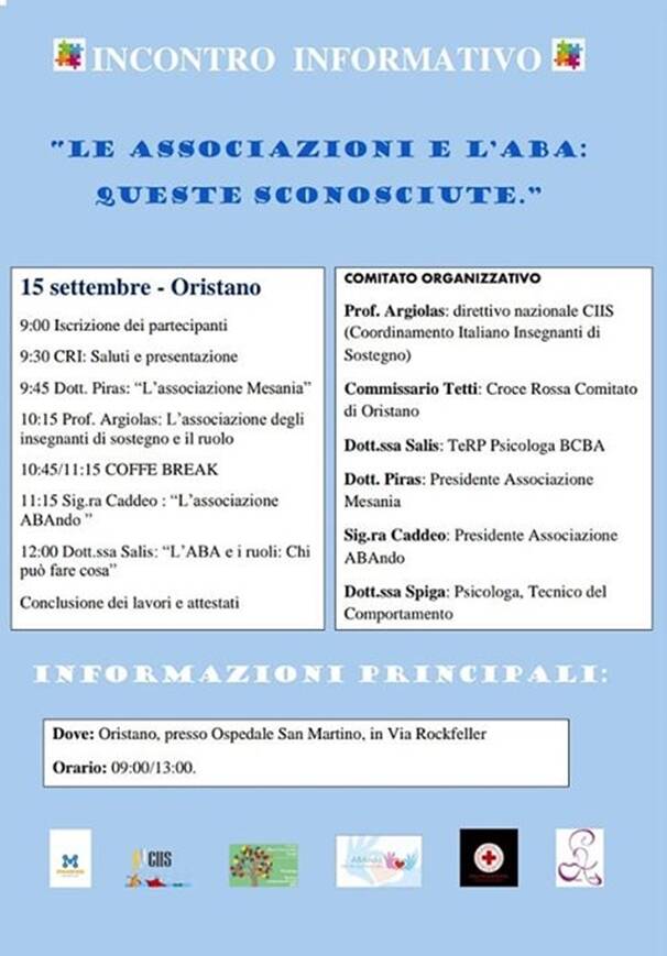 Oristano - associazione bimbi disabili - incontri