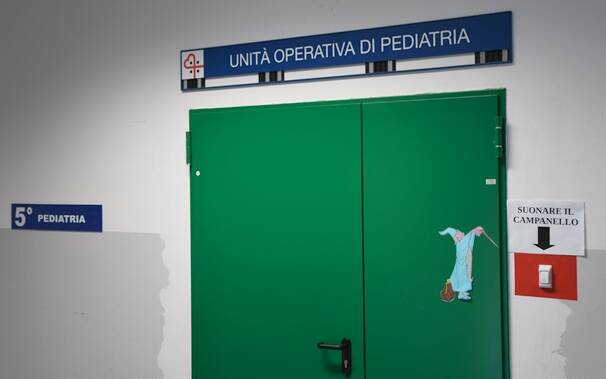 L'ingresso del reparto di Pediatria al "San Martino"