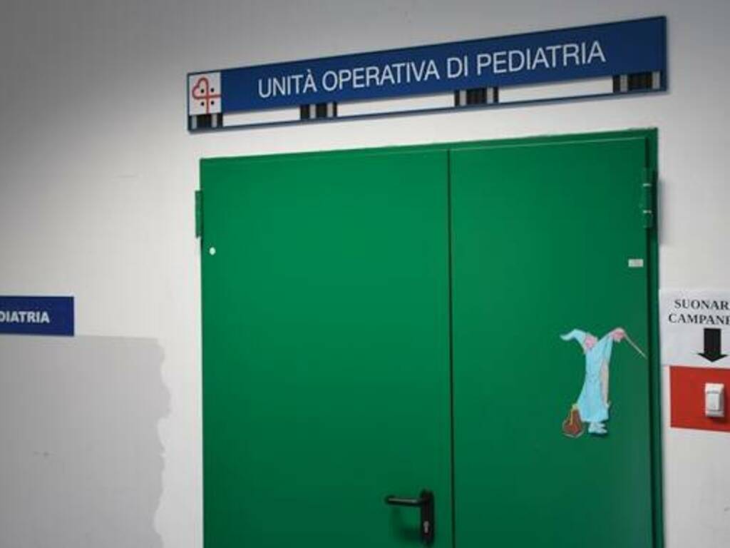 L'ingresso del reparto di Pediatria al "San Martino"