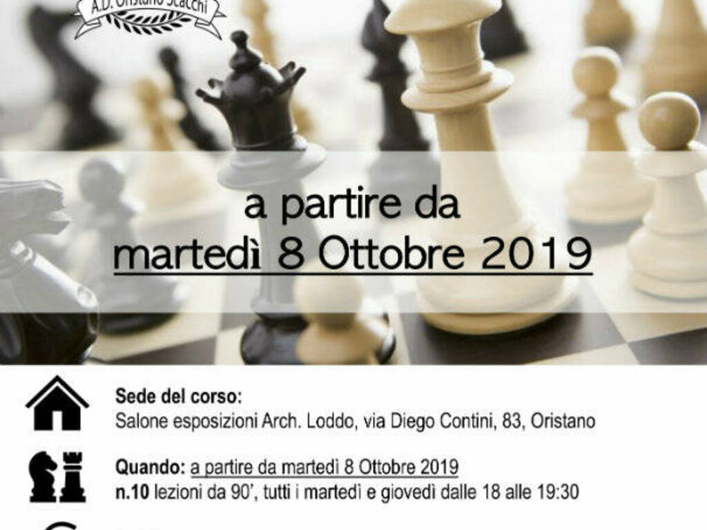 oristano - locandina corso di scacchi_ott2019