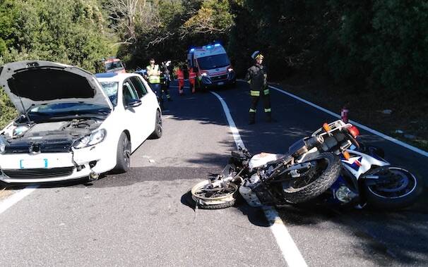 Ovodda Fonni incidente motociclista Oristano
