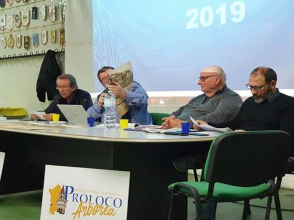 Paolo Sanneris foto Pro Loco Arborea bilancio consuntivo 2019 pagina facebook