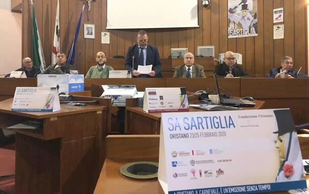 Oristano - conferenza stam,pa di presentazione della sartiglia 2020