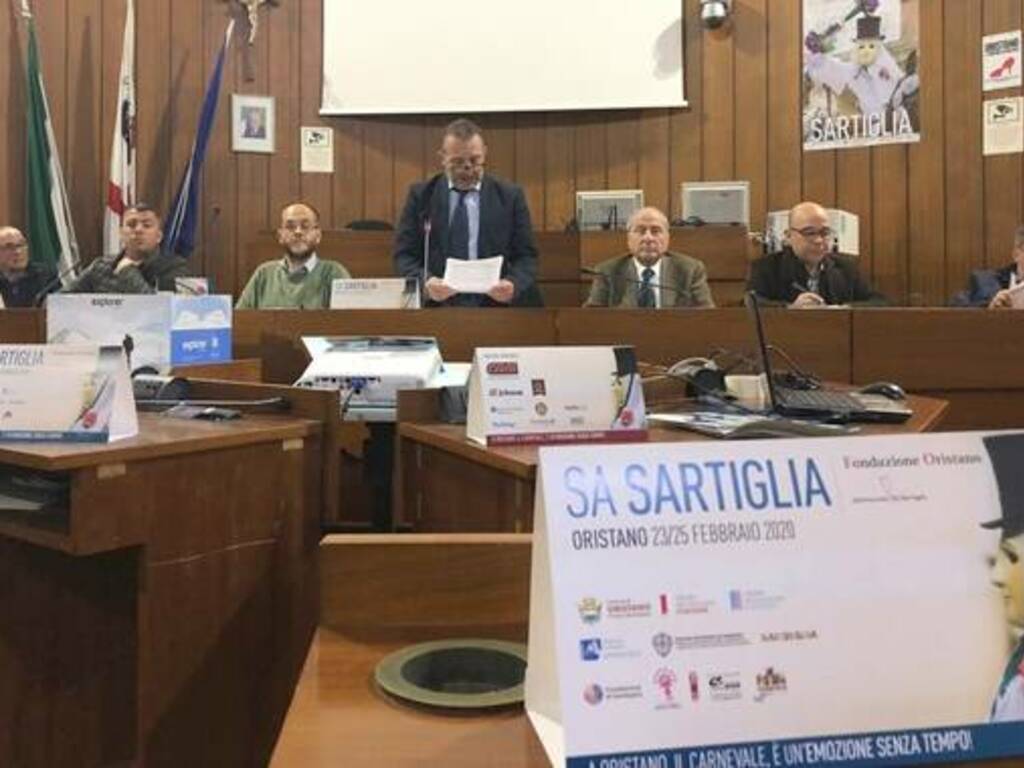 Oristano - conferenza stam,pa di presentazione della sartiglia 2020