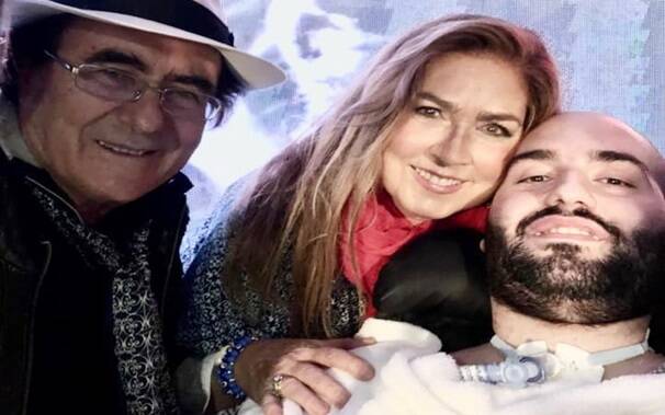 Paolo Palumbo al festival di Sanremo evento inaugurale casa Siae con Romina Power e Albano Carrisi