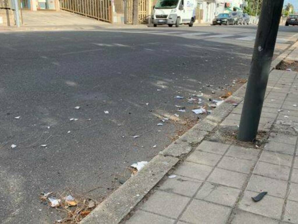 Oristano palo incidente via cagliari