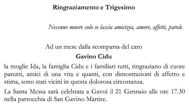 Trigesimo Gavino Cidu