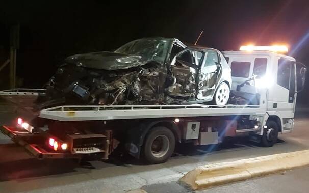 Baratili - incidente - auto distrutta