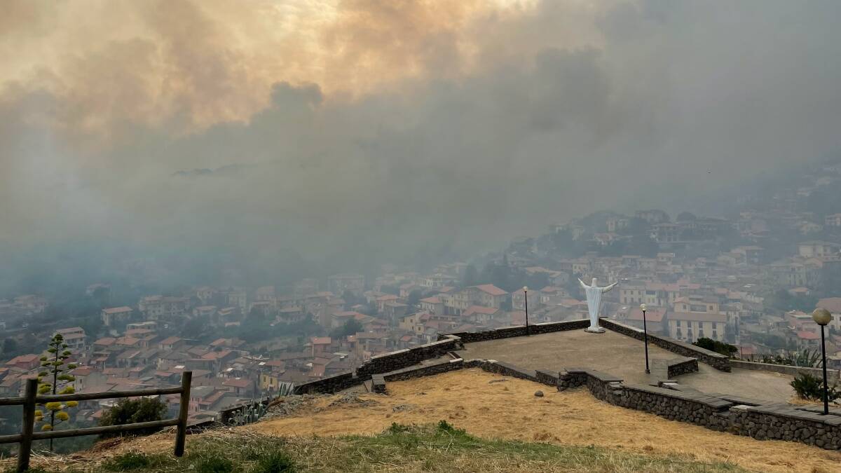 Santu Lussurgiu - vista dal redentore - incendio