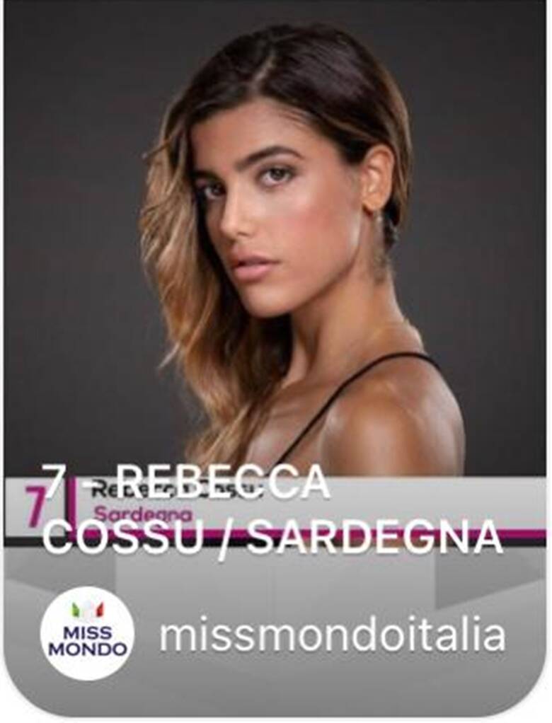 Rebecca Cossu - finalista Miss Mondo