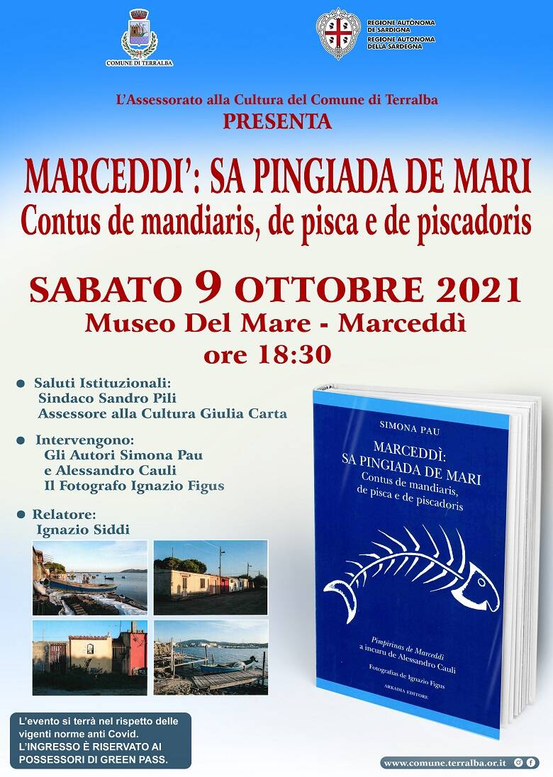 La locandina della presentazione del libro a Marceddì