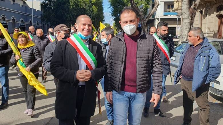 Manifestazione coldiretti Cagliari - Gianni Tatti e Paolo Vargiu