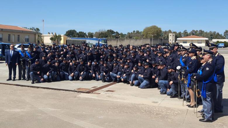 Polizia - celebrazione 170 anniversario ad Abbasanta - Allievi corso polizia