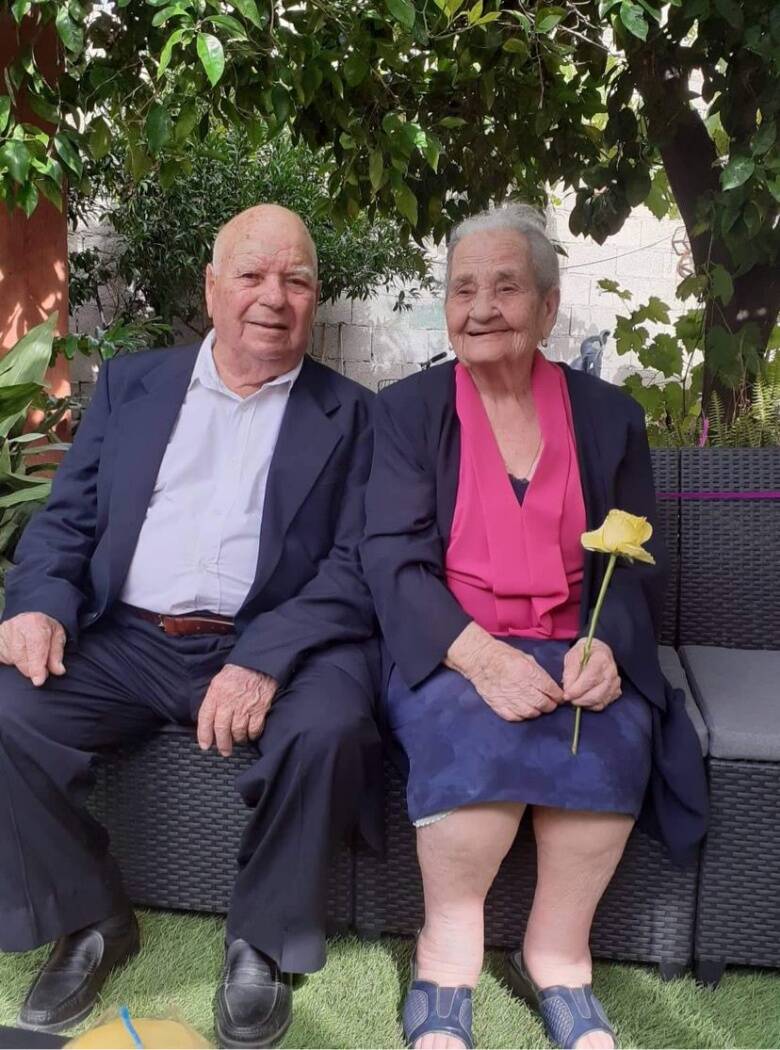 Settant'anni di matrimonio di Francesco Angelo Meli e Anna Leoni di Palmas Arborea