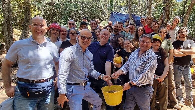 Il rettore Mola in visita a Bruncu ‘e s’Omu - Foto Ufficio Stampa Consorzio Due Giare