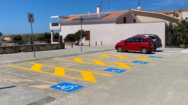 I parcheggi per disabili - Foto Ufficio Stampa Comune di Cabras