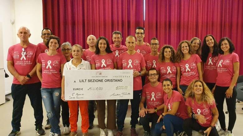 Consegna alla Lilt di Oristano del contributo di 1000 euro da ASD Amatori Terralba