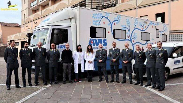 Donazione sangue Guardia di Finanza Cagliari
