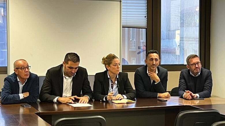 Da sinistra Daniele Cocco, Eugenio Lai, Maria Laura Orrù, Antonio Piu e Diego Loi