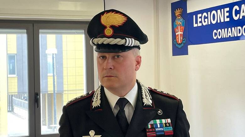 Il colonnello Steven Chenet, comandante provinciale dei carabinieri di Oristano