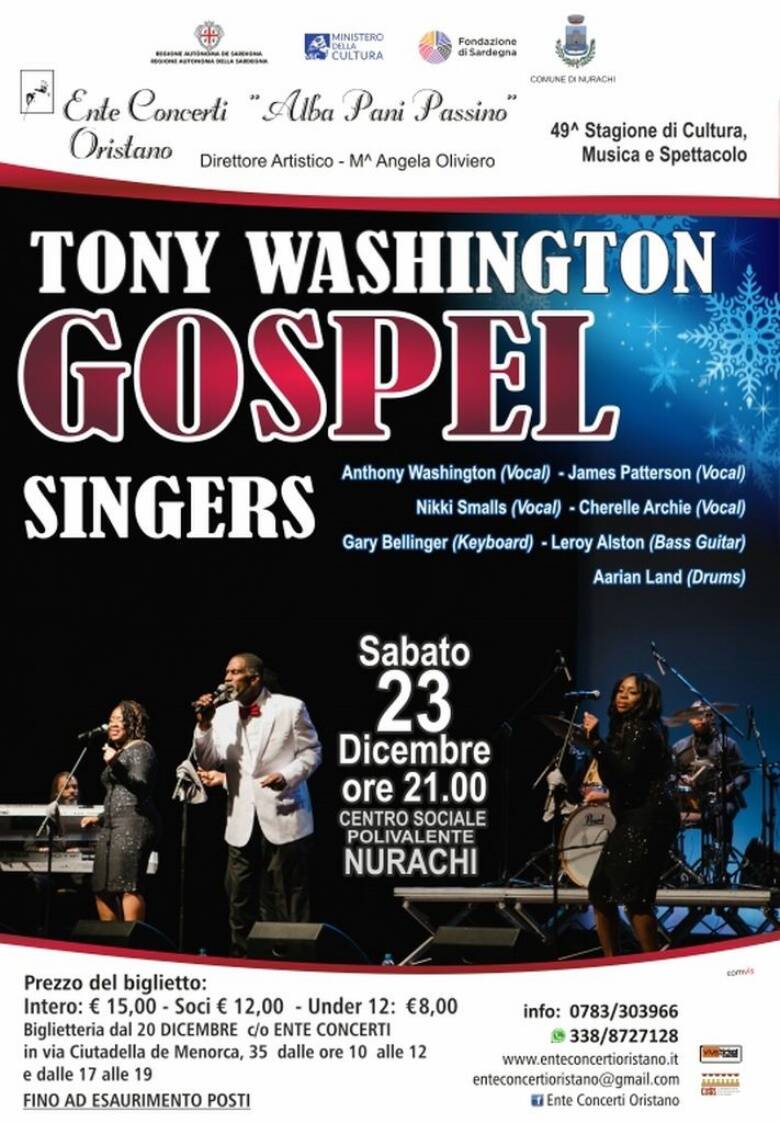 Tony Washington Gospel - Concerto Nurachi - Ente Concerti