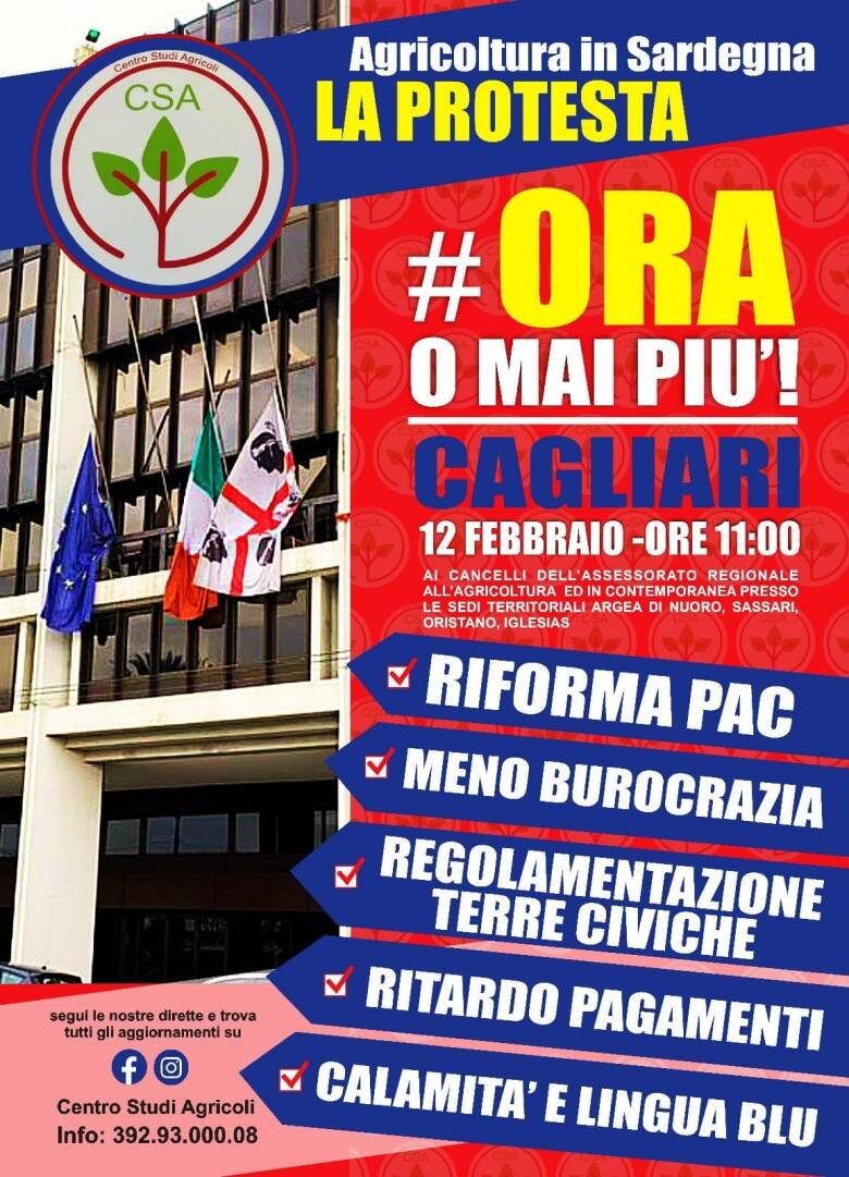 Protesta Oristano e Cagliari - Centro studi agricoli