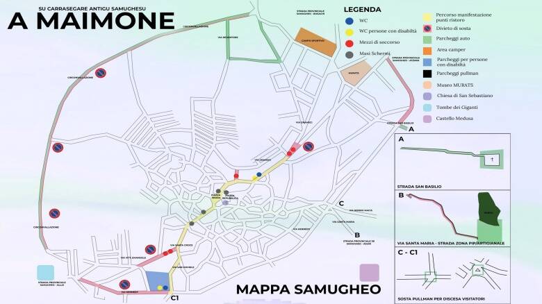 Mappa A Maimone - Samugheo 2024