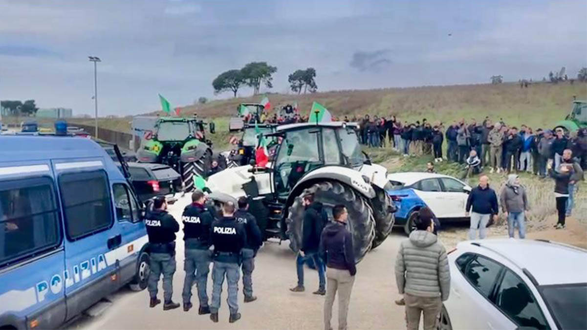 Agricoltori protesta a Roma