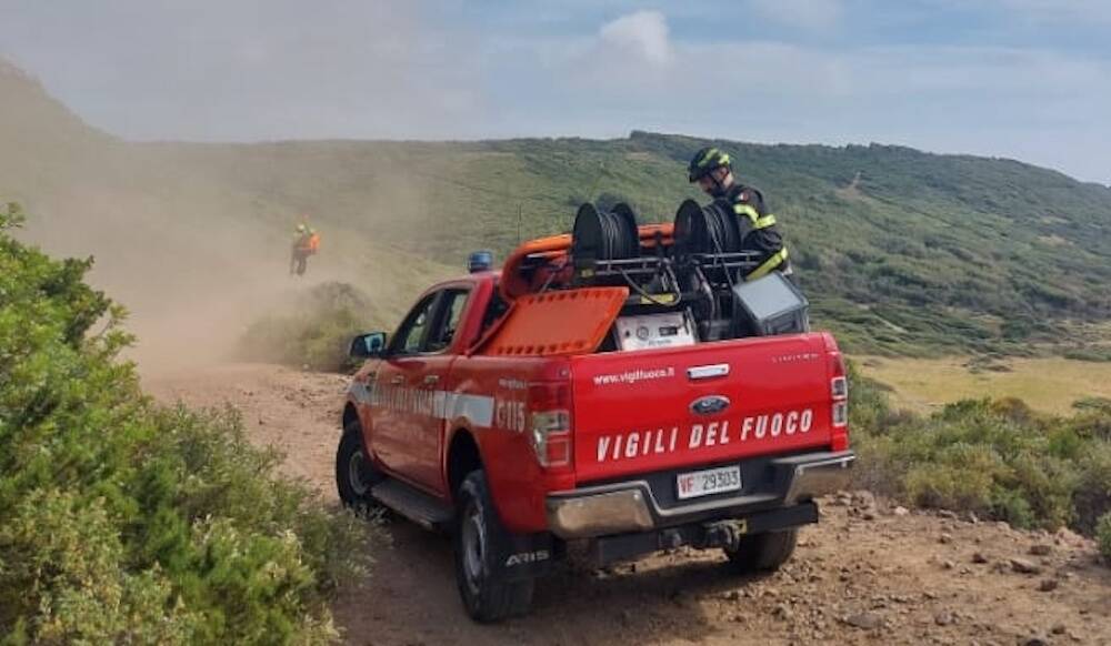 tresnuraghes soccorso motocilistia vigili del fuoco litorale
